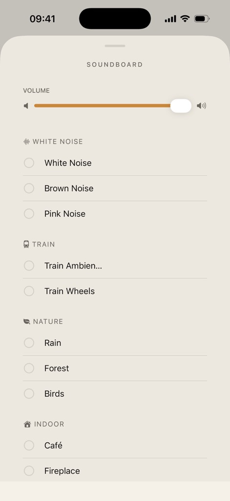 Headway soundboard screen