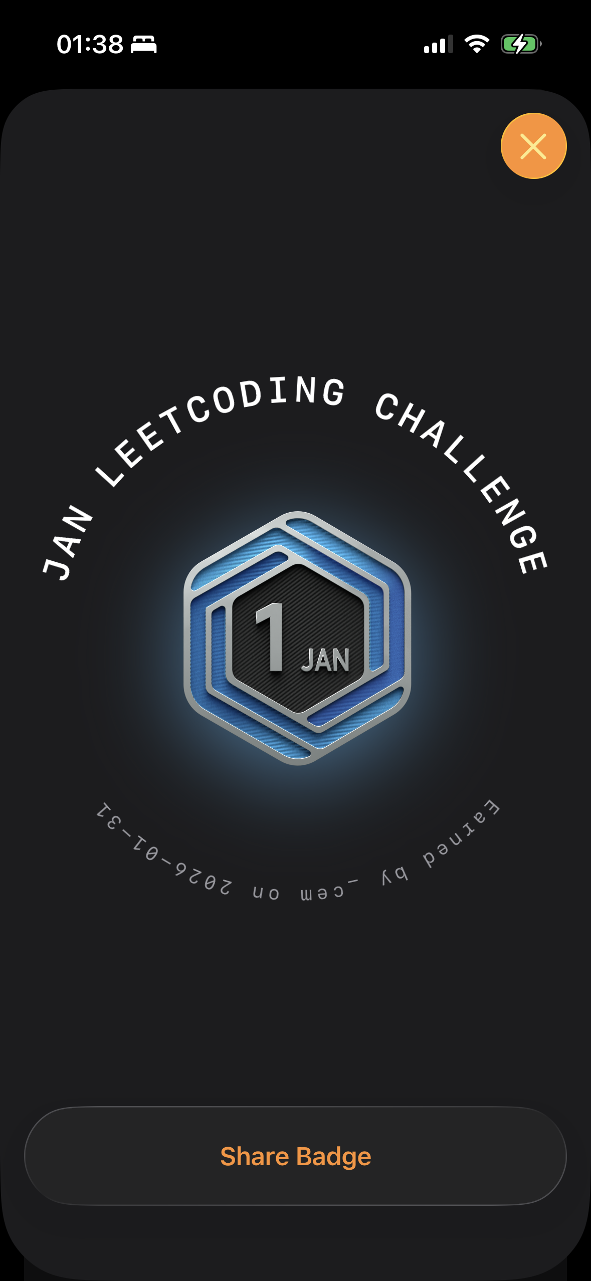 LeetTrack badge detail