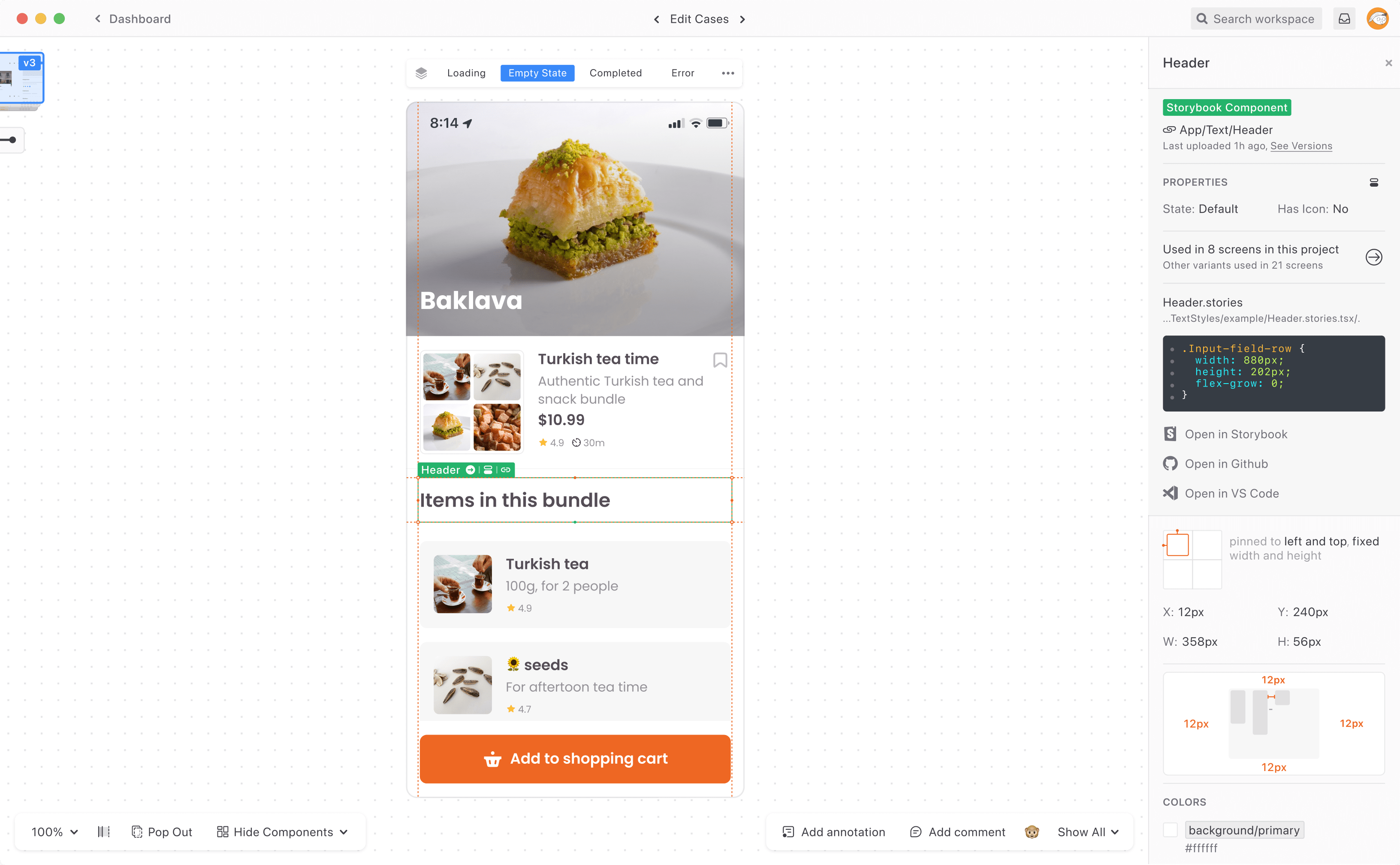 Baklava design inspected in Zeplin