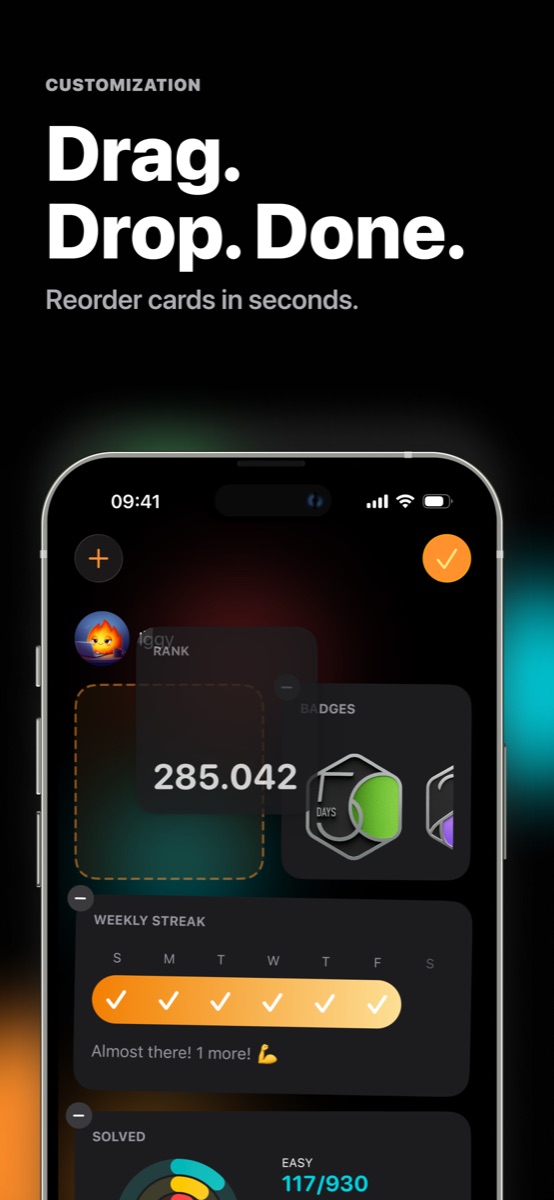 LeetTrack drag and drop